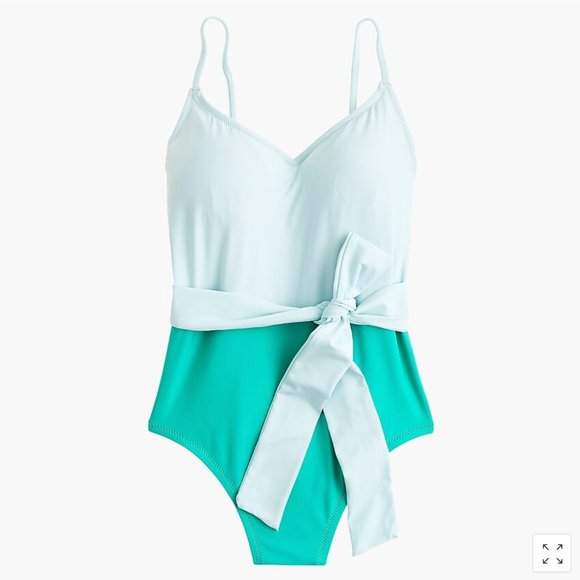 J. Crew Other - J.Crew Belted colorblock one-piece swimsuit-L2644